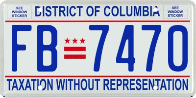 DC license plate FB7470