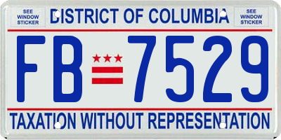 DC license plate FB7529