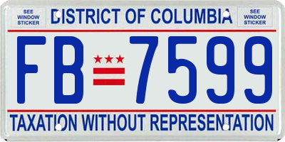 DC license plate FB7599