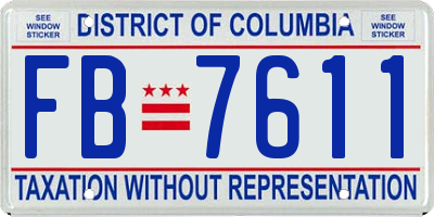 DC license plate FB7611