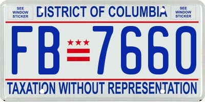 DC license plate FB7660