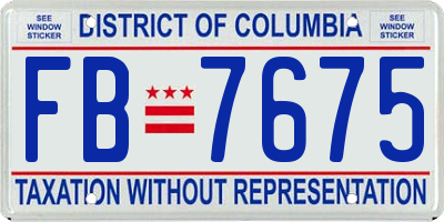 DC license plate FB7675