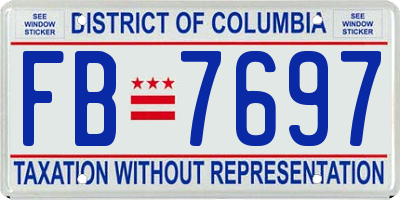 DC license plate FB7697