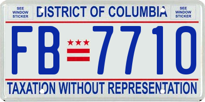 DC license plate FB7710