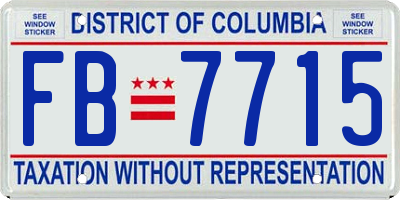 DC license plate FB7715