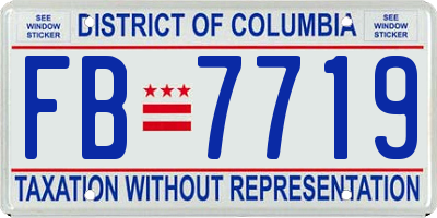 DC license plate FB7719