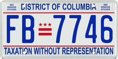 DC license plate FB7746