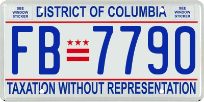 DC license plate FB7790