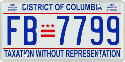 DC license plate FB7799