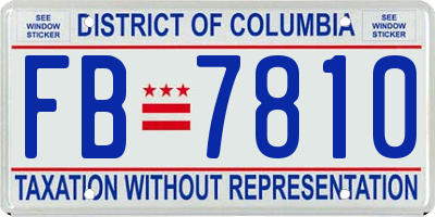 DC license plate FB7810