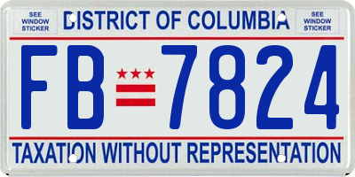 DC license plate FB7824