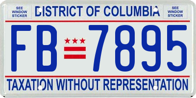 DC license plate FB7895