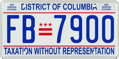 DC license plate FB7900