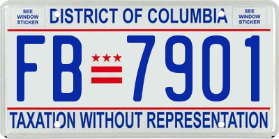 DC license plate FB7901