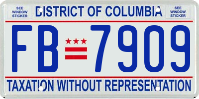 DC license plate FB7909