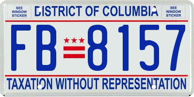 DC license plate FB8157