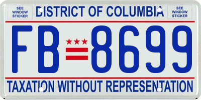 DC license plate FB8699