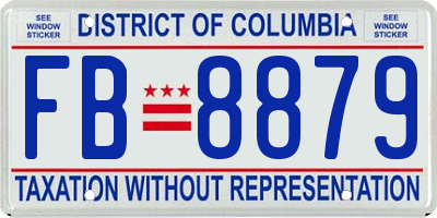 DC license plate FB8879