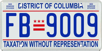 DC license plate FB9009