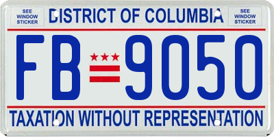 DC license plate FB9050