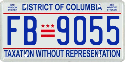 DC license plate FB9055