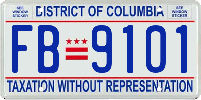 DC license plate FB9101