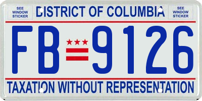 DC license plate FB9126