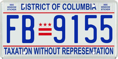 DC license plate FB9155