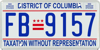 DC license plate FB9157