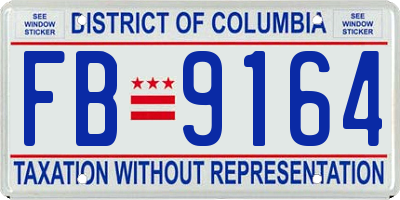 DC license plate FB9164