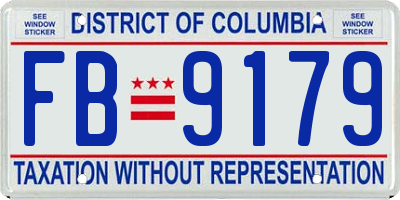 DC license plate FB9179