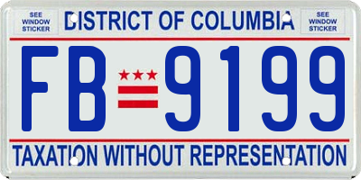 DC license plate FB9199