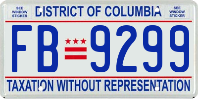 DC license plate FB9299