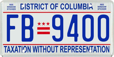 DC license plate FB9400