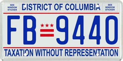 DC license plate FB9440