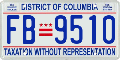 DC license plate FB9510