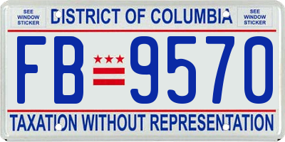 DC license plate FB9570