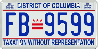 DC license plate FB9599