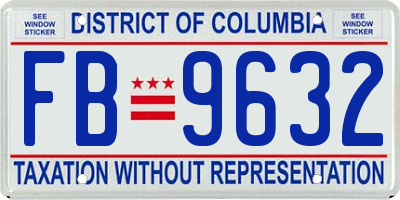 DC license plate FB9632