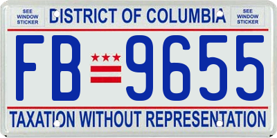 DC license plate FB9655