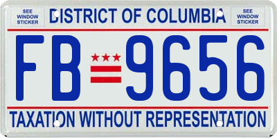 DC license plate FB9656