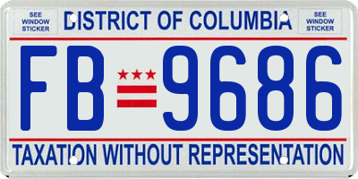 DC license plate FB9686