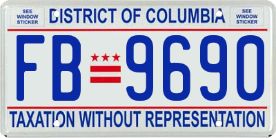 DC license plate FB9690