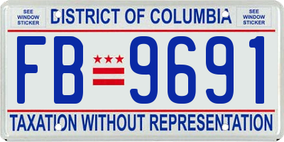 DC license plate FB9691