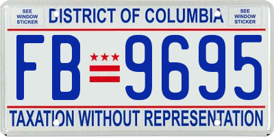 DC license plate FB9695