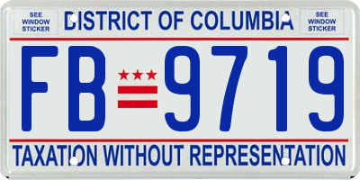 DC license plate FB9719