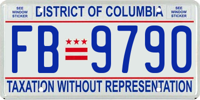 DC license plate FB9790