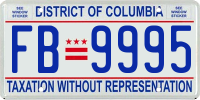 DC license plate FB9995