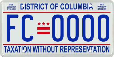 DC license plate FC0000