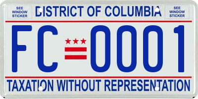 DC license plate FC0001